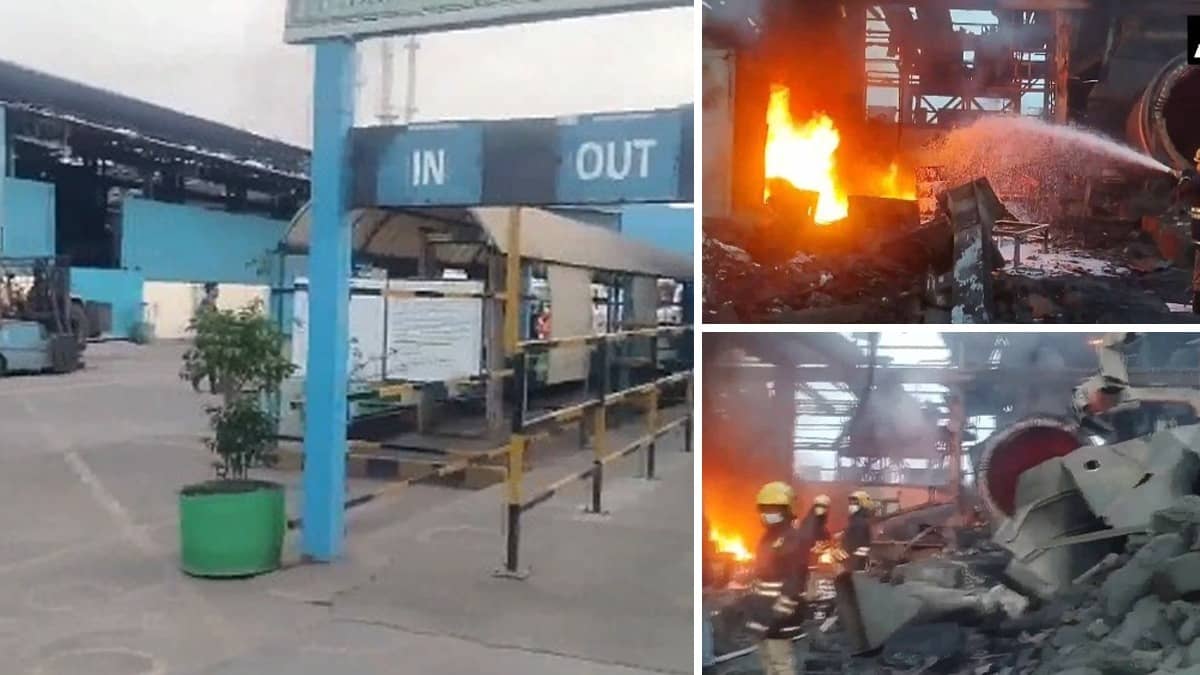 Tamil Nadu A huge fire broke out metal smelting factory boiler exploded