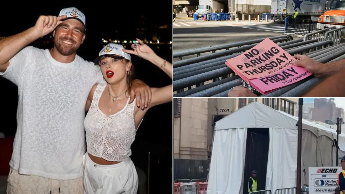 Taylor Swift-Travis Kelce Wedding: Bride's Entourage Arrives At Canopy-covered Madison Square Garden, Fans Camp Outside Venue Taylor Swift-Travis Kelce wedding