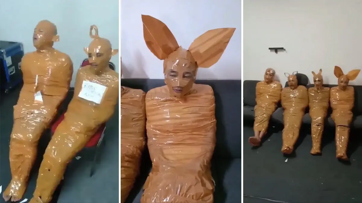 'Time For Teletubbies!' Fed-Up Homeowner And Neighbours Wrap Caught Thieves In Duct Tape In Indonesia | WATCH 'Time For Teletubbies!' Fed-Up Homeowner And Neighbours Wrap Caught Thieves In Duct Tape In Indonesia | WATCH