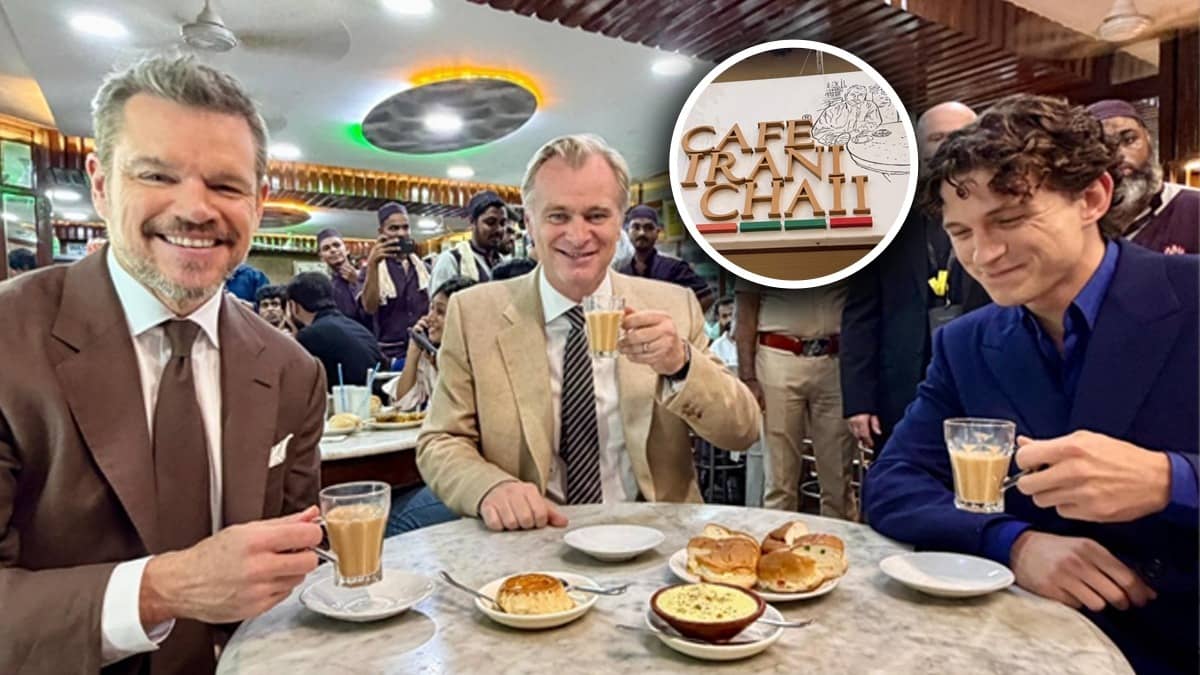 Tom Holland, Christopher Nolan and Matt Damon enjoyed chai and bun maska in Mumbai before The Odyssey premiere