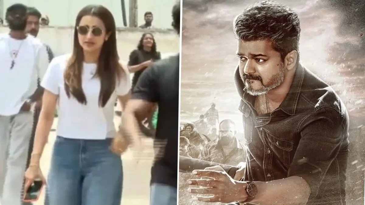 Viral Video: Trisha Watches Vijay's Jana Nayagan In Chennai Theatre Trisha watches Jana Nayagan