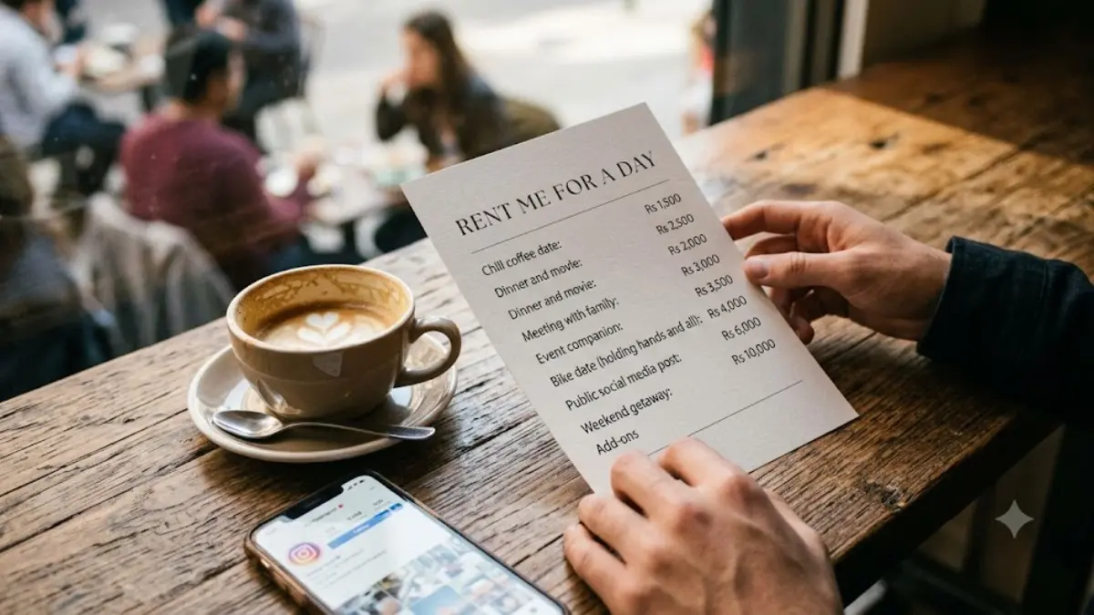 Coffee Date for Rs 1,500, Family Meeting for Rs 3,000, Weekend Getaway for Rs 10,000: Viral 'Rent Me for a Day' Post Sparks Debate Coffee Date for Rs 1,500, Family Meeting for Rs 3,000, Weekend Getaway for Rs 10,000: Viral 'Rent Me for a Day' Post Sparks Debate
