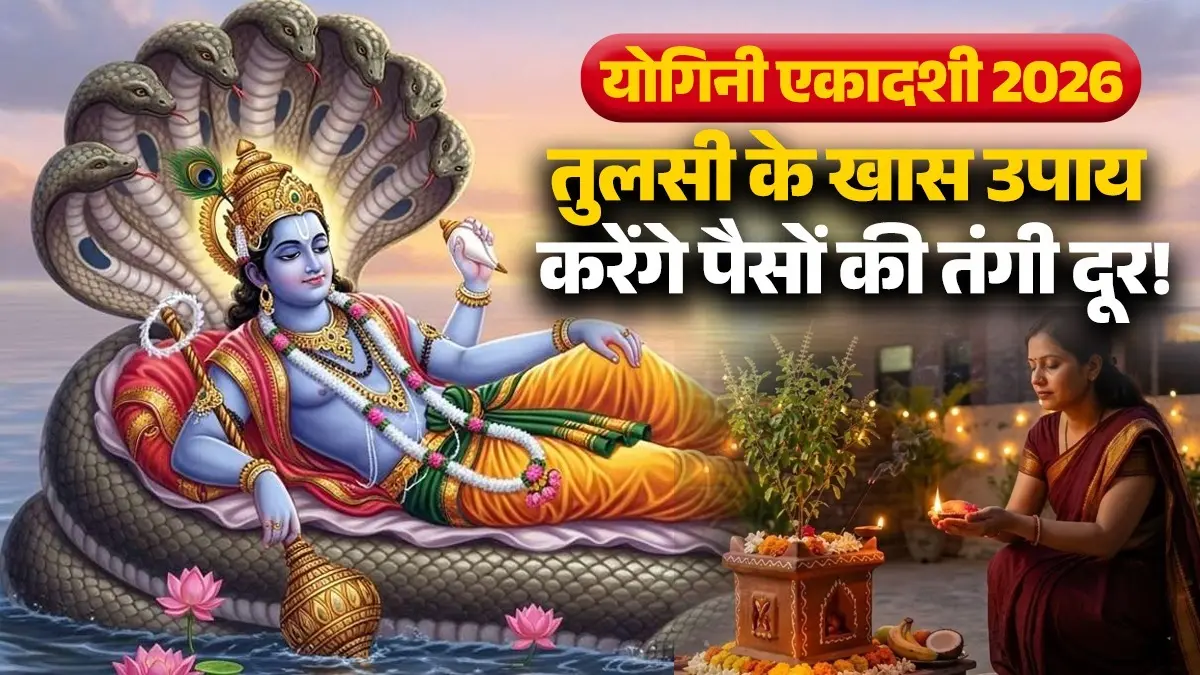 Yogini Ekadashi 2026: योगिनी एकादशी पर तुलसी के ये खास उपाय करेंगे पैसों की तंगी होगी दूर, मिलेगा मां लक्ष्मी का आशीर्वाद yogini Ekadashi 2026 tulsi ke upay brings wealth success prosperity lord Vishnu blessings for happy life