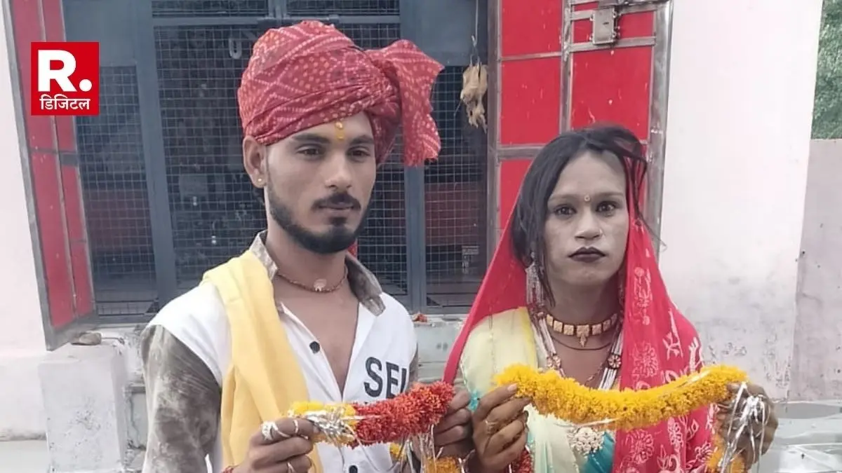 प्यार ने तोड़ी सामाजिक दीवार, एमपी के युवक ने राजस्थान की किन्नर से की शादी, हिंदू रीति से मंदिर में लिए सात फेरे young man from Madhya Pradesh married a transgender from Rajasthan