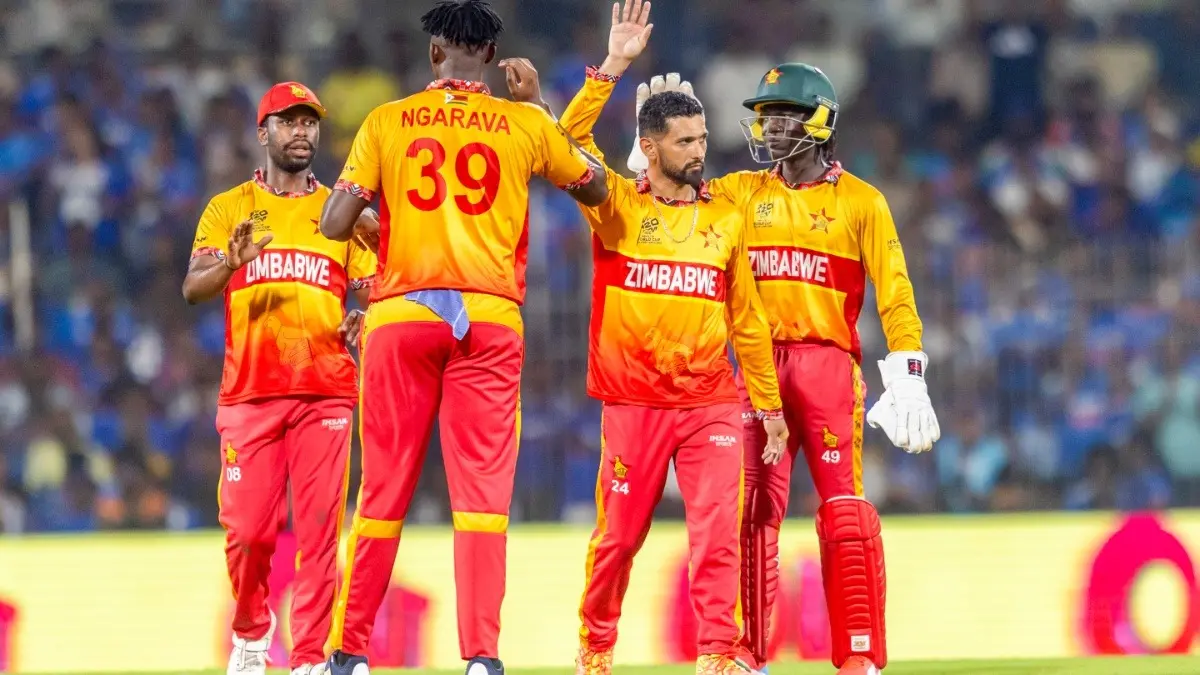 Sikandar Raza To Lead As Zimbabwe Announce Squad For T20I Series Against India Zimbabwe skipper Sikandar Raza and teammates celebrate after taking a wicket