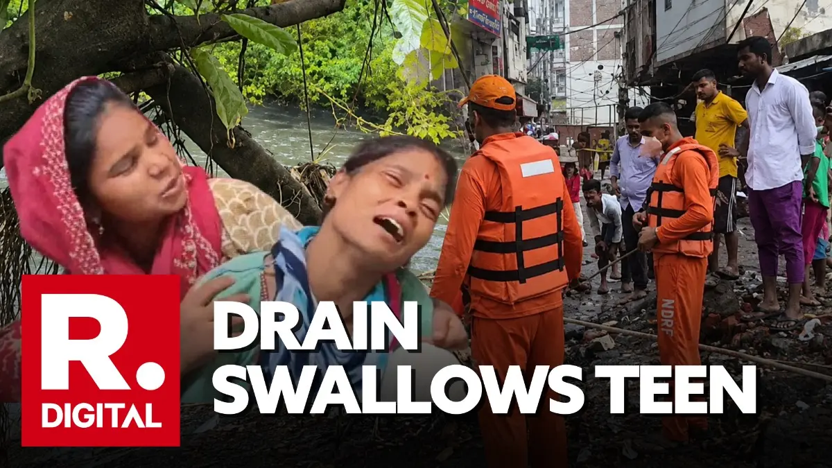 15-Year-Old Boy Missing After Plunging Into Open Drain in South Delhi; Rescue Efforts Underway 15-Year-Old Boy Missing After Plunging Into Open Drain in South Delhi; Rescue Efforts Underway