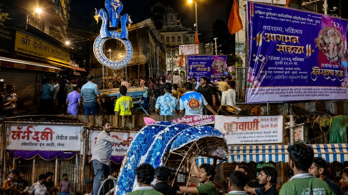 2 Dead, Five Injured After Ganpati Idol Falls During Arrival Procession in Mumbai's Bhuleshwar 2 Dead, Five Injured After Ganpati Idol Falls During Arrival Procession in Mumbai's Bhuleshwar