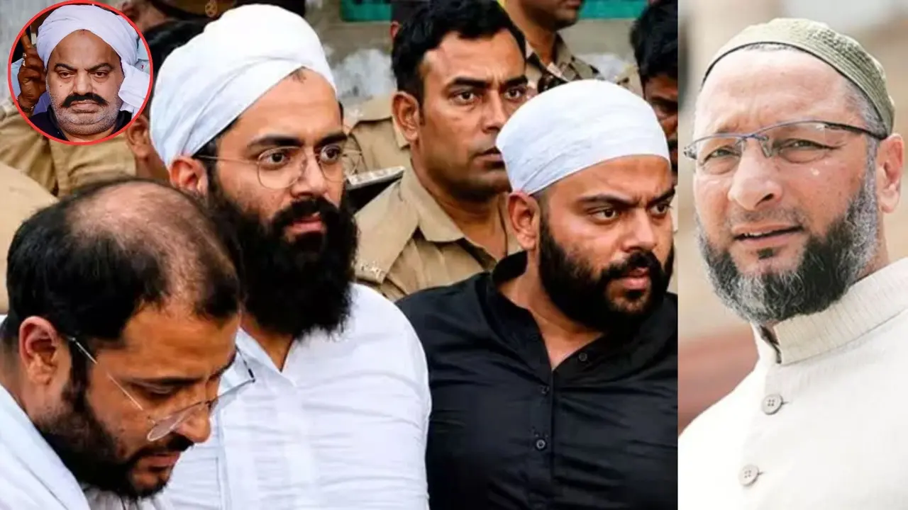हाथ में हथकड़ी, जनाजे की नमाज और चाचा सलाम... भाई अबान को दफन कर जेल वापस लौटते वक्त अतीक के बेटों ने ओवैसी को भेजा एक पैगाम, जानिए क्या? atiq ahmed son umer ali sent message to aimim chief asaduddin owaise after last right brother aaban ahmed read details