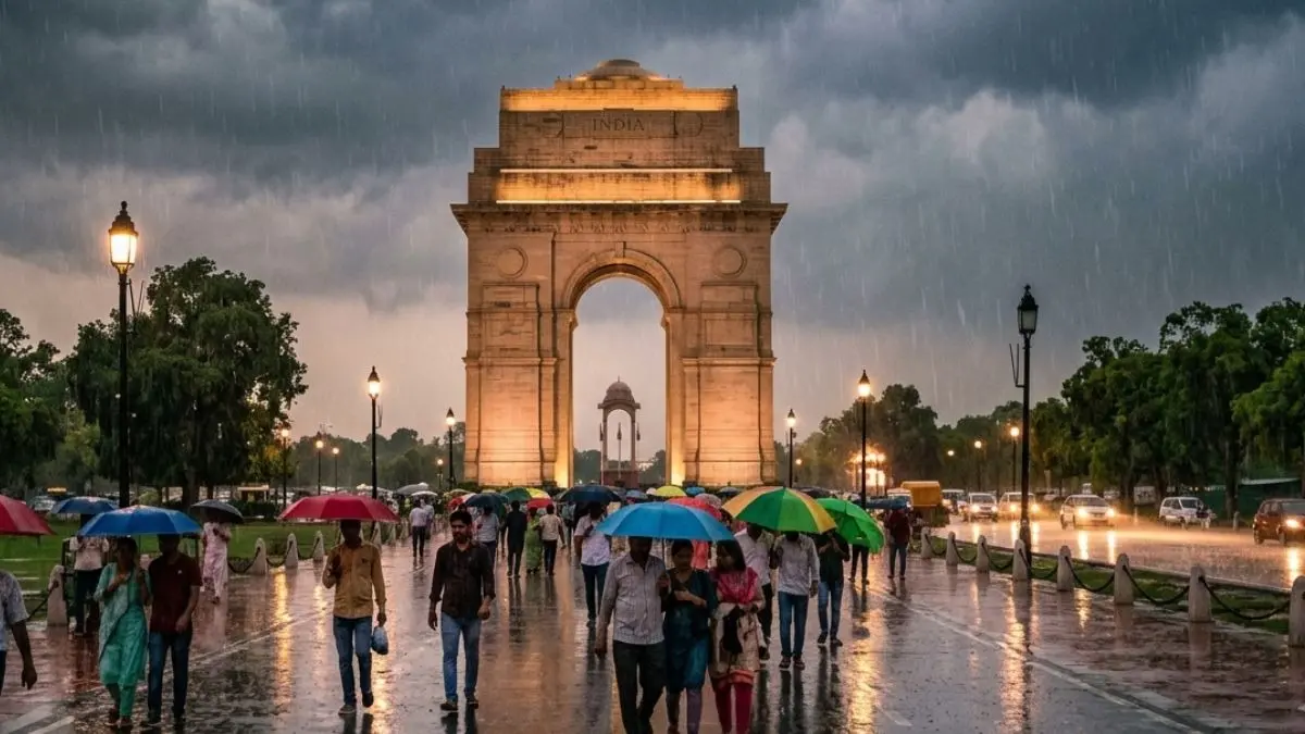 दिल्ली-NCR में 'रेनी संडे', झमाझम बारिश से मौसम हुआ सुहाना, कई इलाकों में जलभराव से बढ़ी मुश्किलें; इन राज्यों में IMD का अलर्ट delhi rain