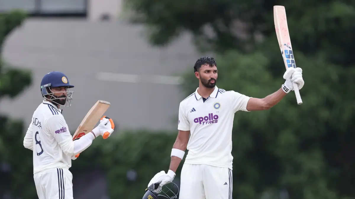 IND vs SLC XI: Devdutt Padikkal Century Helps Visitors Fight Back, End Day 2 On 357/6 In Warm-up Fixture Devdutt Padikkal celebrates his century