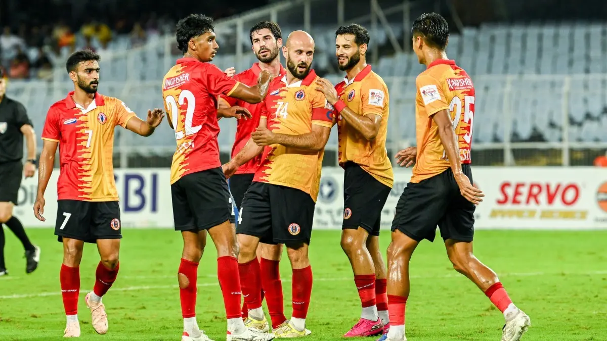 Durand Cup 2026: East Bengal Smash Five Past South United To Stay In Quarter-Final Hunt East Bengal players celebrate a goal