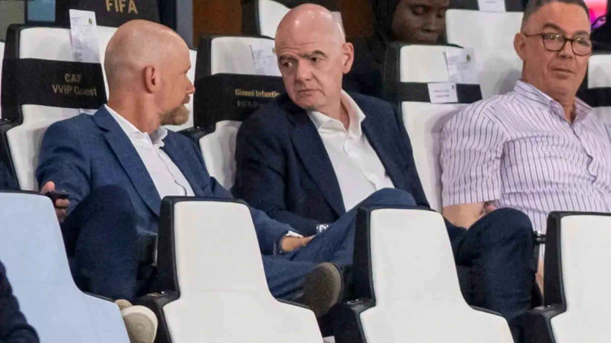 Norway’s Football Federation Calls On Gianni Infantino To Resign Over Failed FIFA World Cup Plan FIFA president Gianni Infantino during a Women's AFCON 2026 match