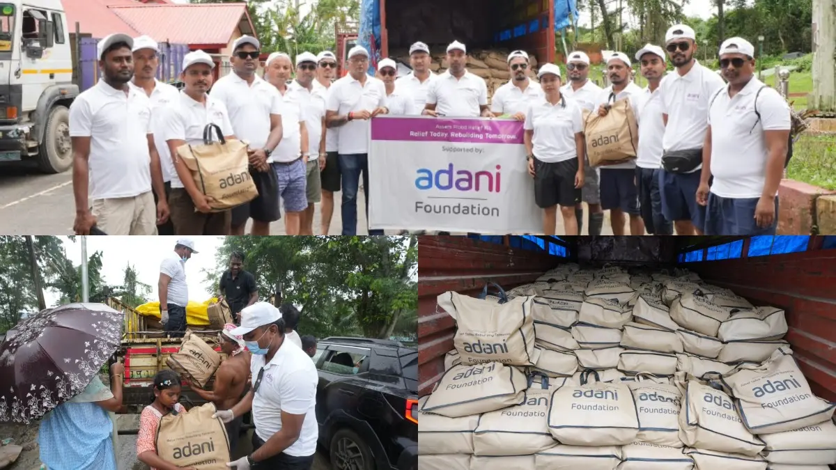 Gautam Adani Contributes ₹11 Crore to Assam Flood Relief; Adani Foundation Aids 8,000 Families in Upper Assam Gautam Adani Contributes ₹11 Crore to Assam Flood Relief; Adani Foundation Aids 8,000 Families in Upper Assam