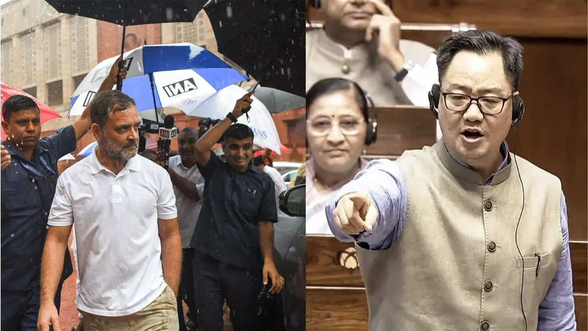 'हम चर्चा के लिए तैयार, हमारे पास जवाब था और अमित शाह भी तैयार थे लेकिन कांग्रेस भाग गई...', किरेन रिजिजू का राहुल गांधी और विपक्ष पर हमला Govt ready for discussion Congress is running away Kiren Rijiju