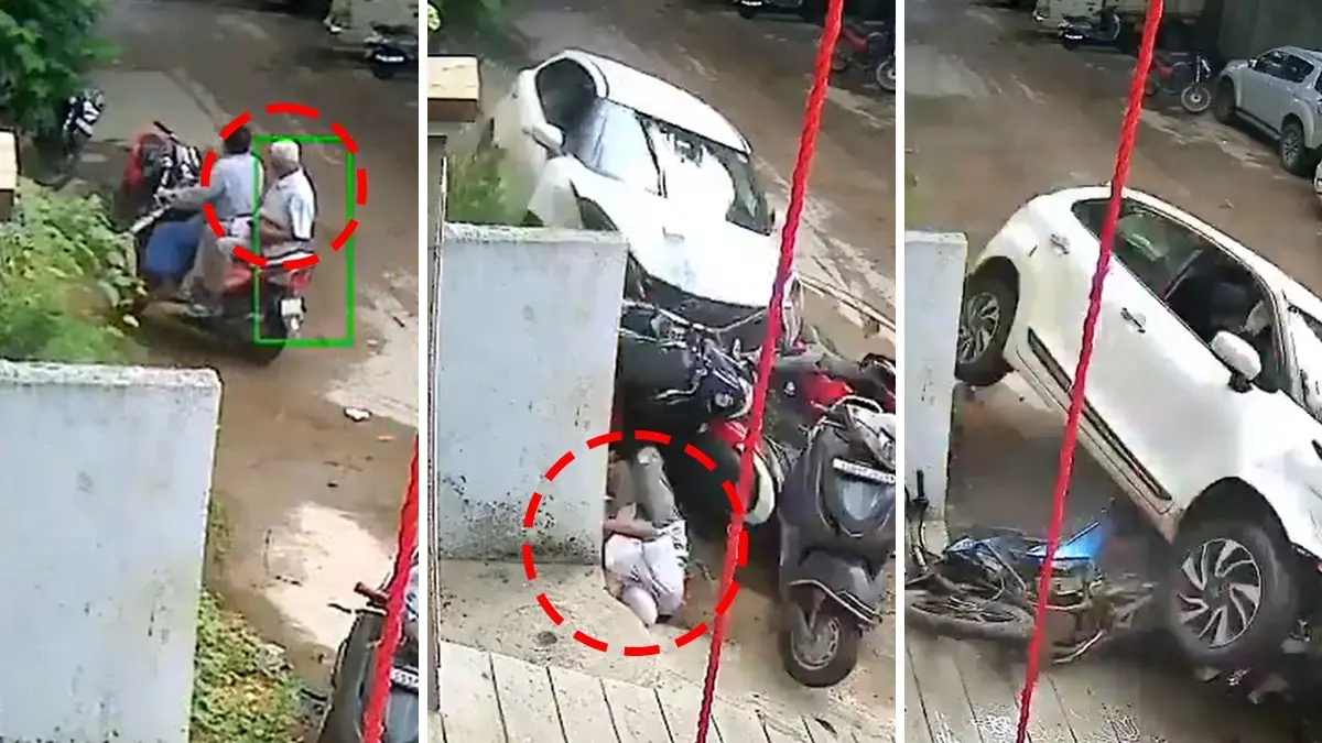 Hyderabad Shocker: 17-Year-Old Boy Rams Into 7 Parked Bikes, Leaves Senior Citizen Injured Hyderabad Shocker: 17-Year-Old Boy Rams Into 7 Parked Bikes, Leaves Senior Citizen Injured