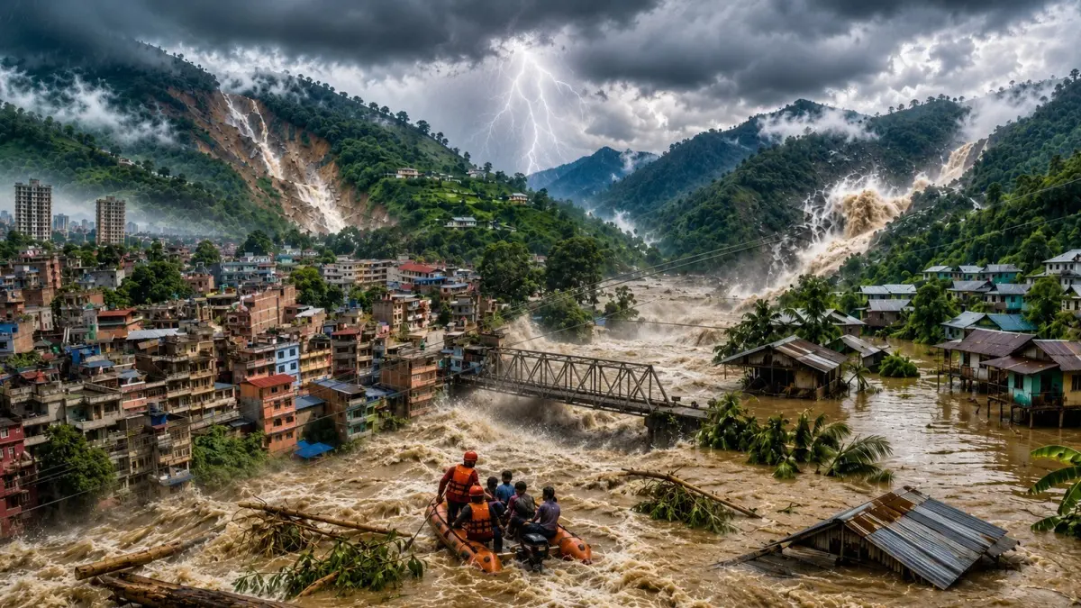 Indian Embassy Issues Emergency Helplines as 105 Indians Missing in Nepal’s Rasuwa Floods; PM Modi Speaks to Balen Shah Indian Embassy Issues Emergency Helplines as Flash Floods Hit Nepal’s Rasuwa; Around 105 Indians Reported Missing
