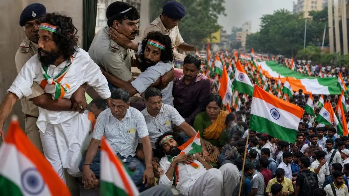 Ranchi Protest: 'क्या यह आजाद भारत है?', तिरंगा यात्रा में शामिल होने से रोके जाने पर भड़के देवेंद्र नाथ महतो, सरकार पर साधा निशाना Is This Free India?' Devendra Mahto Hits Out at Jharkhand Govt