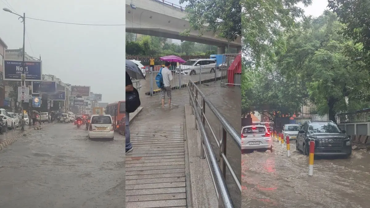 Heavy Rain: जोरदार बारिश से दिल्ली-NCR में भारी जलभराव, सड़कों पर ट्रैफिक जाम, रेंग रही गाड़ियां; ऑफिस से घर लौटने वालों को भारी परेशानी, VIDEO जोरदार बारिश से दिल्ली-NCR में भारी जलभराव, सड़कों पर ट्रैफिक जाम