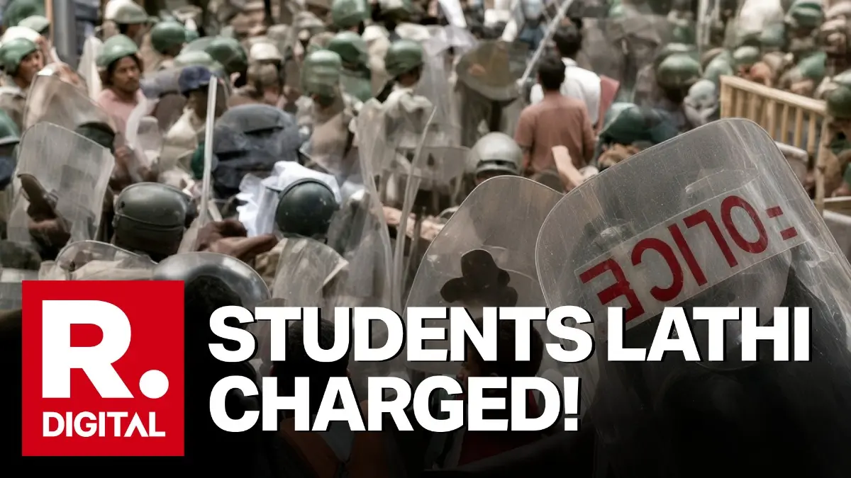 Jharkhand Police Resort to Lathi Charge During 'Vidhan Sabha Gherao' March Against Exam Irregularities Jharkhand Police Resort to Lathi Charge During 'Vidhan Sabha Gherao' March Against Exam IrregularitiesJharkhand Police Resort to Lathi Charge During 'Vidhan Sabha Gherao' March Against Exam Irregularities