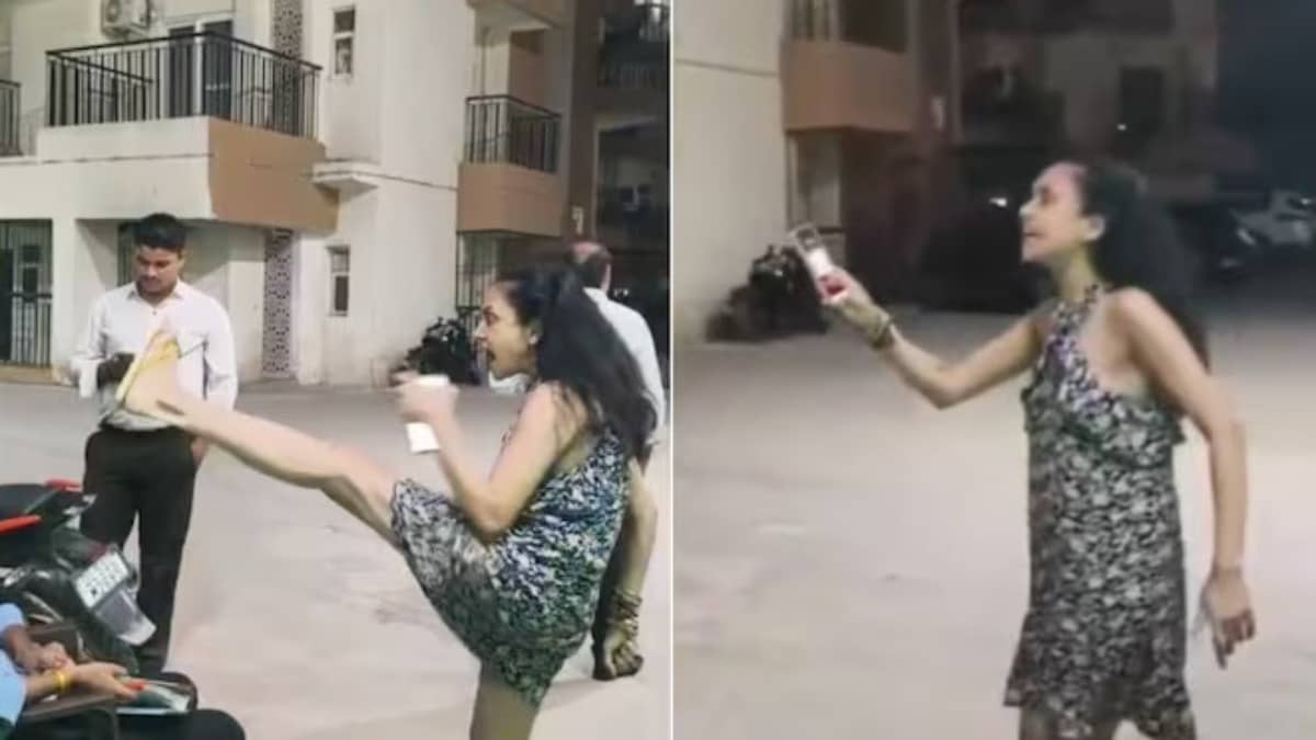 'Juta Saaf Karwaungi', 'Jaan Se Maar Dungi': Internet Fumes Over Greater Noida Woman’s Atrocious Conduct in Fight With Guards