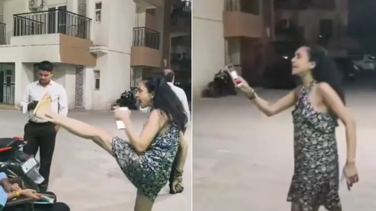 'Juta Saaf Karwaungi', 'Jaan Se Maar Dungi': Internet Fumes Over Greater Noida Woman’s Atrocious Conduct in Fight With Guards 'Juta Saaf Karwaungi', 'Jaan Se Maar Dungi': Internet Fumes Over Greater Noida Woman’s Atrocious Conduct in Fight With Guards