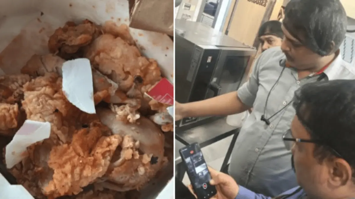 Karnataka Food Safety Officials Raid Mangaluru KFC Outlet Following Customer Complaint of Spoiled Chicken Karnataka Food Safety Officials Raid Mangaluru KFC Outlet Following Customer Complaint of Spoiled Chicken