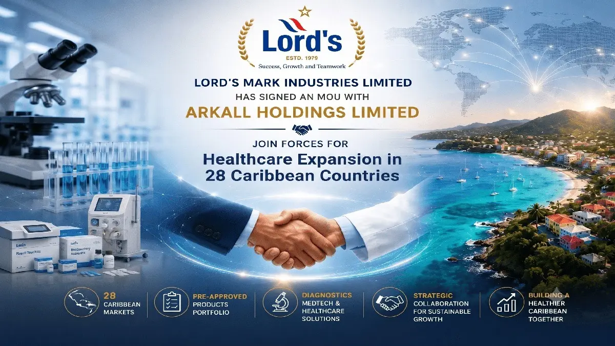 Lord’s Mark Industries Limited and ARKALL Holdings Limited Join Forces For Healthcare Expansion in 28 Caribbean Countries Lord’s Mark Industries Limited and ARKALL Holdings Limited Join Forces For Healthcare Expansion in 28 Caribbean Countries