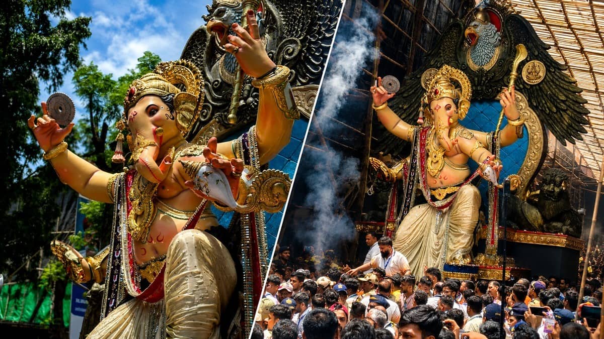 Mumbai’s Iconic 'Chinchpokli Cha Chintamani' Marks 107th Year with Majestic South Indian Temple Theme