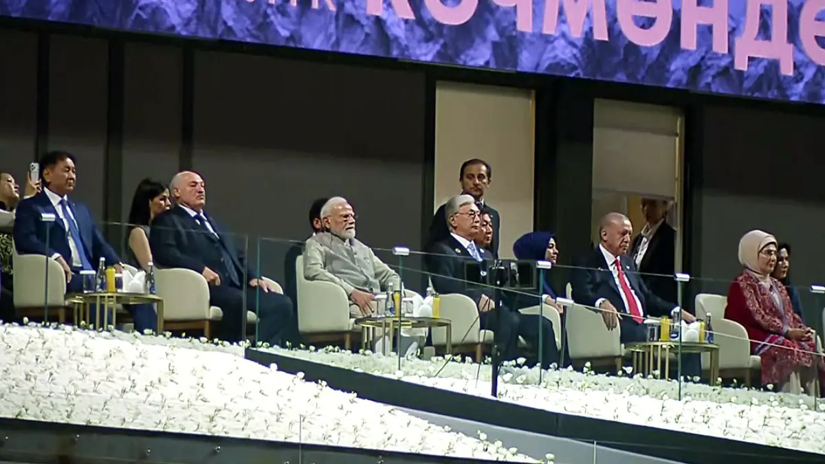 PM Modi Attends Grand Opening Ceremony Of 6th World Nomad Games In Kyrgyzstan's Bishkek PM Modi Attends Grand Opening Ceremony Of 6th World Nomad Games