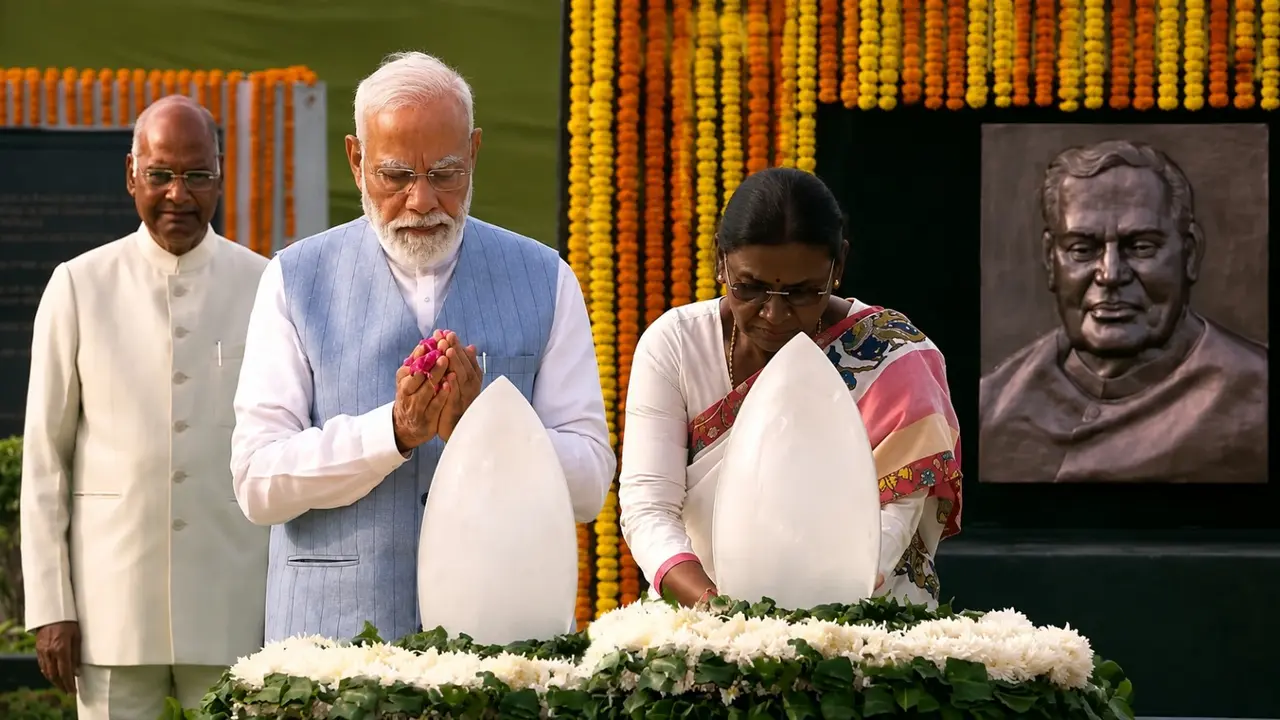 पूर्व प्रधानमंत्री अटल विहारी वाजपेयी की पुण्यतिथि आज, सदैव अटल स्मारक पर राष्ट्रपति और PM मोदी ने दी श्रद्धांजलि; देश कर रहा नमन President and PM Modi