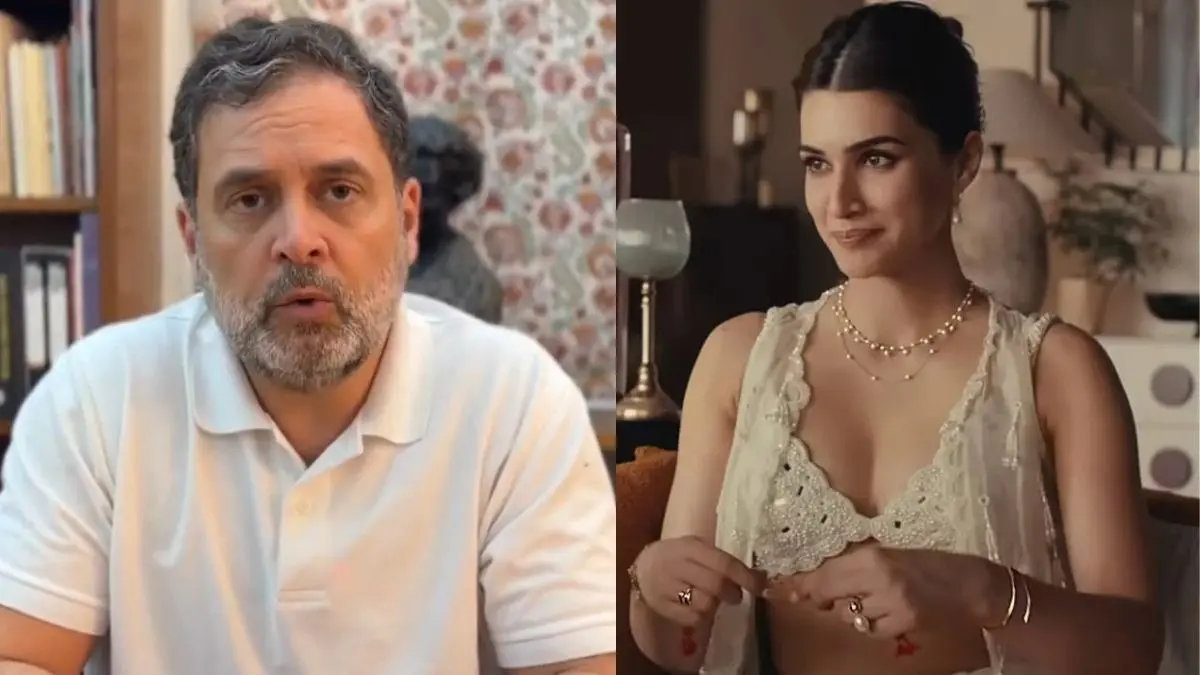 राखी ऐड विवाद में कूदे राहुल गांधी, कृति सेनन के समर्थन में बोले- ट्रोल करना बंद कीजिए, महिला क्या पहने ये उसकी पसंद... Rahul Gandhi comes out in support of Kriti Sanon