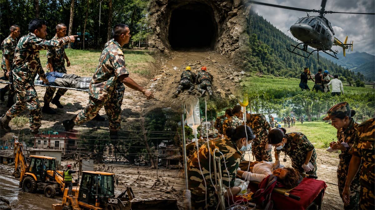 Relentless Rescue, Relief, and Recovery in Flood-Hit Areas: Videos Capture Nepali Army's Heroic Response To Crisis