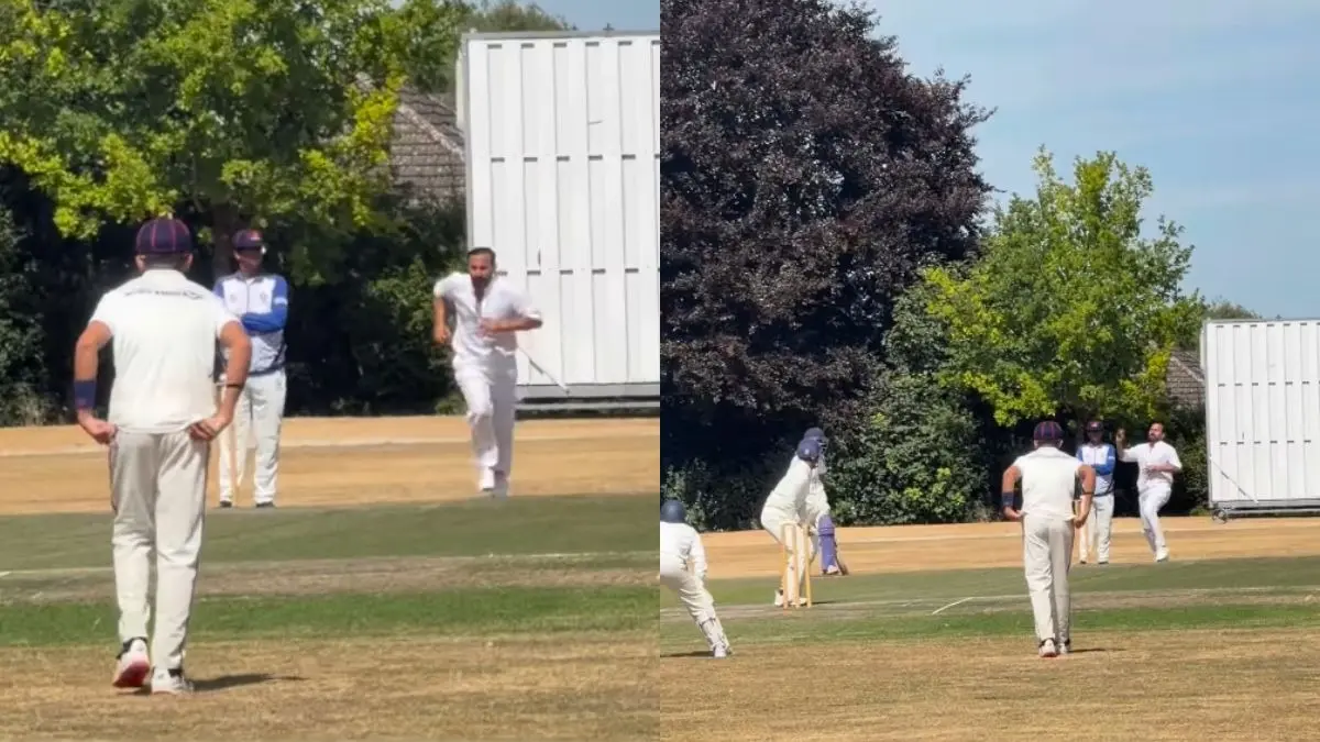 Viral Video - Saif Ali Khan Channels His Inner Cricketer In London, Fans Draw Roger Binny Parallels Saif Ali Khan Channels His Inner Cricketer In London