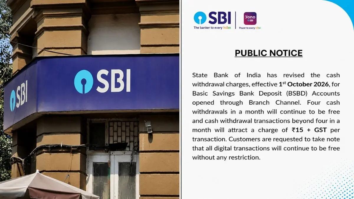 SBI Cash Withdrawal Rule Change: 1 अक्टूबर से बदल रहे कैश विड्रॉल के नियम, जानें किस पर पड़ेगा असर SBI Cash Withdrawal Rule Change: 1 अक्टूबर से बदल रहे कैश विड्रॉल के नियम, जानें किस पर पड़ेगा असर
