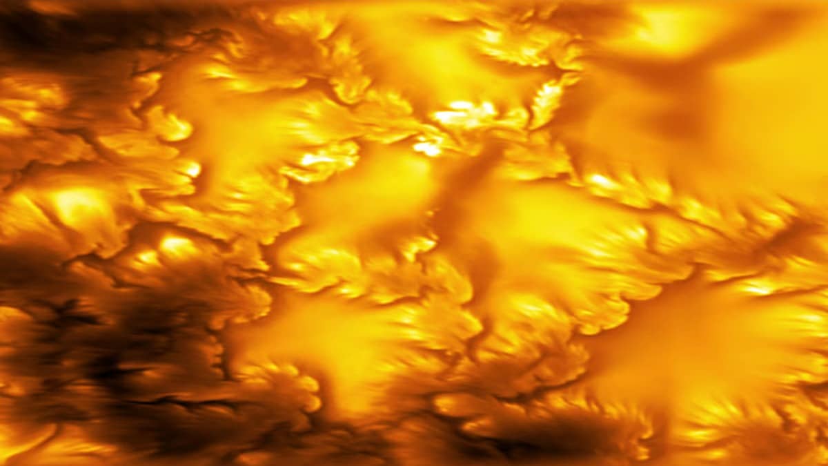 Swirling, vortex-like patterns observed on the sun's surface