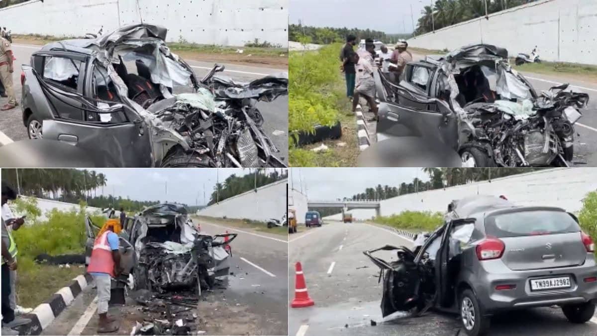 Tamil Nadu Pollachi car collided with lorry several died