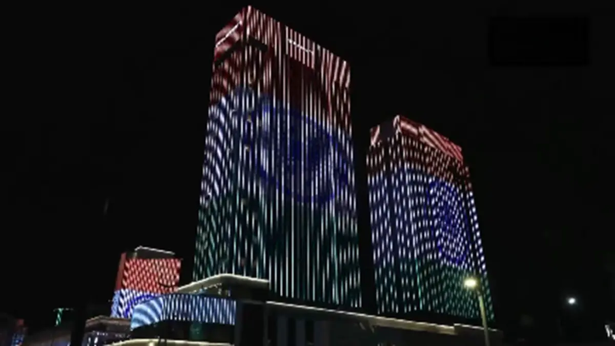 Tricolour In Tashkent: Uzbekistan Lights Up Hilton For PM Modi's 4th Visit Tricolour In Tashkent: Uzbekistan Lights Up Hilton For PM Modi's 4th Visit