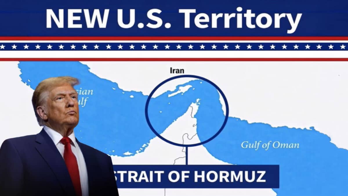 Trump Shares 'New US Territory' Map of Strait of Hormuz, Escalates Iran War Rhetoric