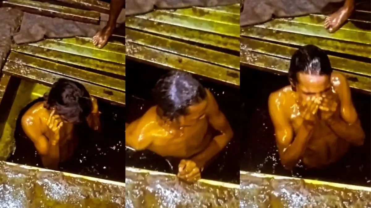 VIRAL: 'घिन्न आ रही, यही सरसों का तेल मार्केट में बिकेगा', टैंक में लगाई डुबकी, धोए बाल और छुड़ाई बदन की मैल... VIDEO देख भड़क उठे नेटिजन्स Viral Video