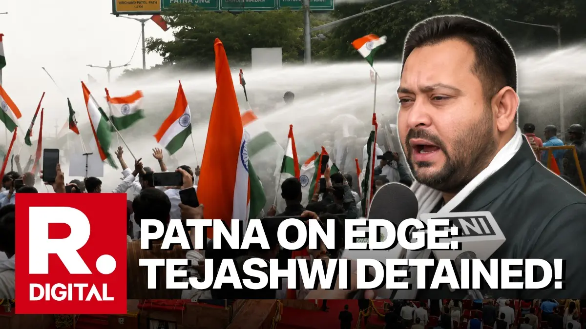 'Youth Want Solutions...': RJD Protesters Clash With Police During Raj Bhavan March Over Exam, Tejashwi Yadav Detained 'Youth Want Solutions, Not Water Cannons': High Drama in Patna as RJD Protesters Clash With Police During Raj Bhavan March Over Exam