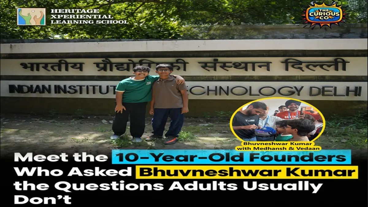 10-Year-Old Founders Medhansh & Vedaan Take The Curious Co. to IIT Delhi, Quiz Bhuvneshwar Kumar 10-Year-Old Founders Medhansh & Vedaan Take The Curious Co. to IIT Delhi, Quiz Bhuvneshwar Kumar