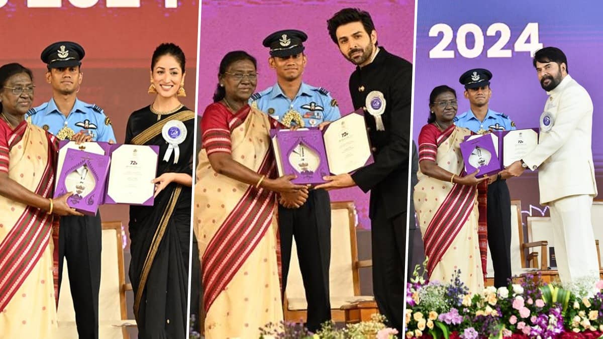 Film Awards: राष्ट्रपति मुर्मू ने 72वें राष्ट्रीय फिल्म पुरस्कार प्रदान किए, कार्तिक आर्यन और मामूटी बने सर्वश्रेष्ठ अभिनेता, किसे क्या मिला?