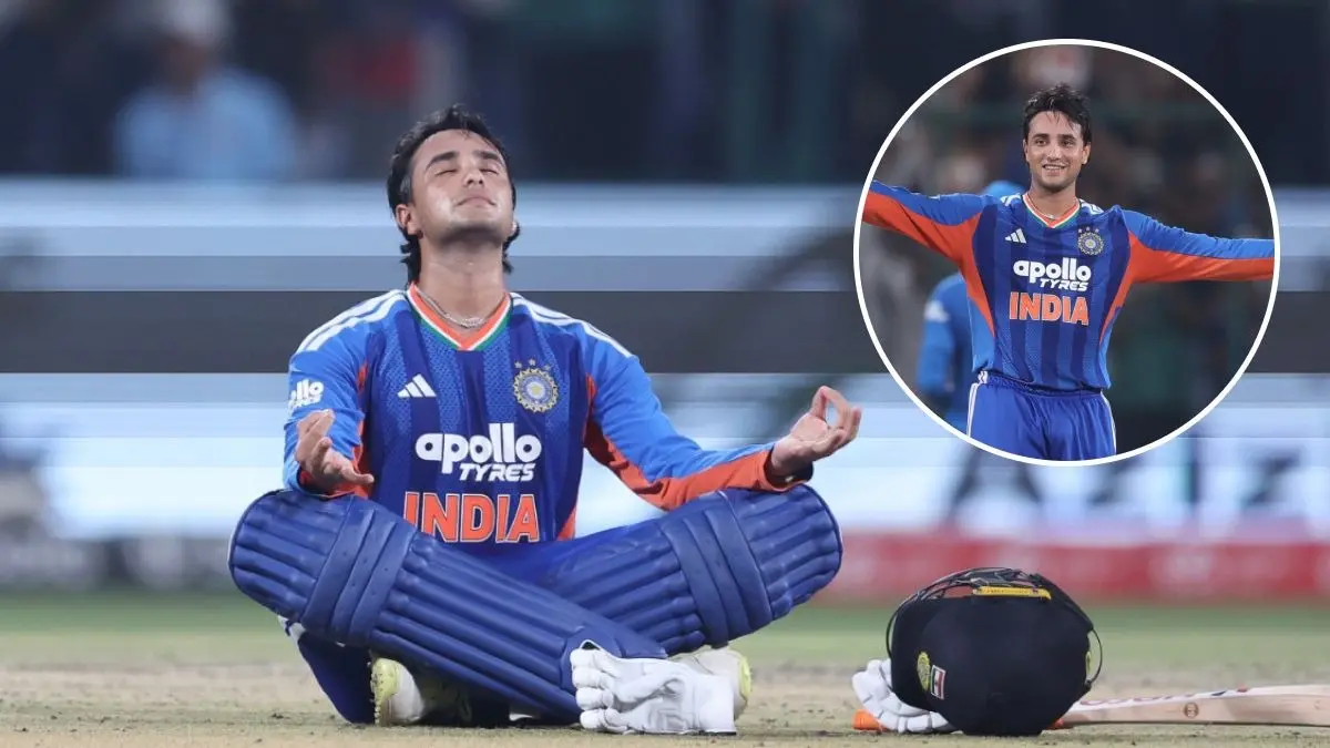T20 में सबसे तेज शतक, फिर बीच मैदान में 'ओम नमः शिवाय' का जाप... AFG के खिलाफ अभिषेक ने ऐसे मनाया जश्न; VIDEO वायरल Abhishek Sharma om-namah shivaya celebration after record hundred against afghanistan