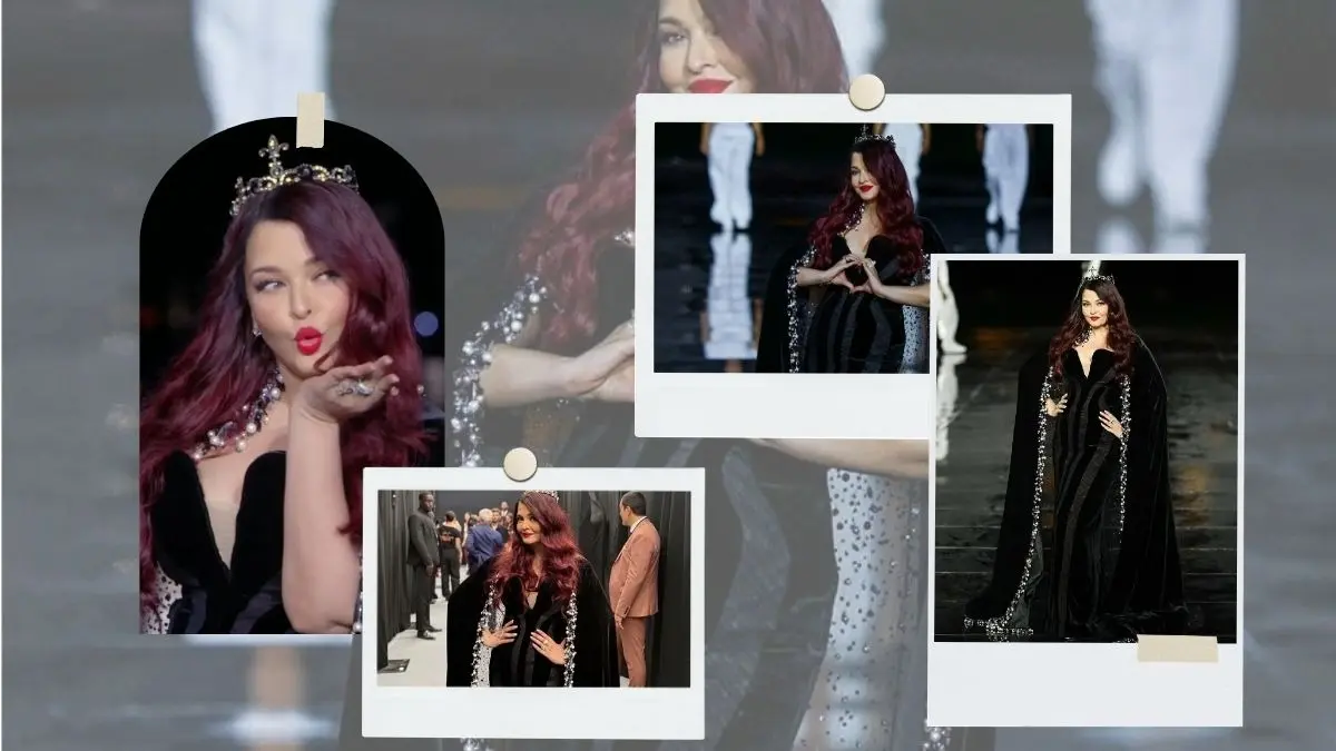 Paris Fashion Week 2026: Aishwarya Rai Bachchan’s Dramatic Black Velvet Look Commands The Runway Aishwarya Rai Bachchan’s Head-Turning Crowned Look At Paris Fashion Week