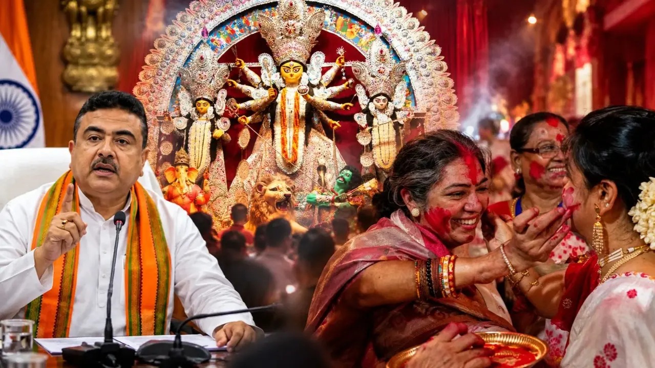 West Bengal: पूजा और विसर्जन जुलूस में नहीं बजेगा DG, पहली बार महाष्टमी पर ड्राए डे; CM सुवेंदु ने दुर्गा पूजा को लेकर किए कई बड़े ऐलान Bengal CM Suvendu Adhikari