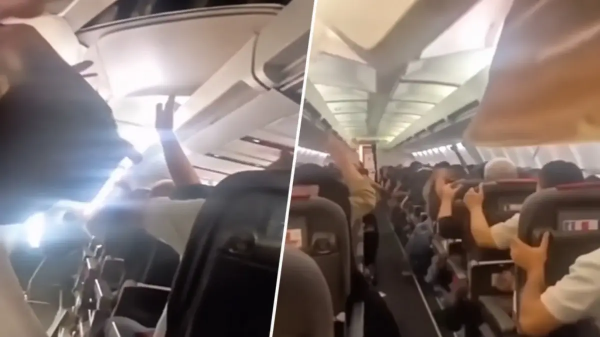 Tyre Bursts, Ceiling Collapses As Boeing 737 Loses Cabin Pressure During Emergency Landing in Iran Boeing 737 Tyre Bursts Mid-Air, Ceiling Collapses After Pressure Loss