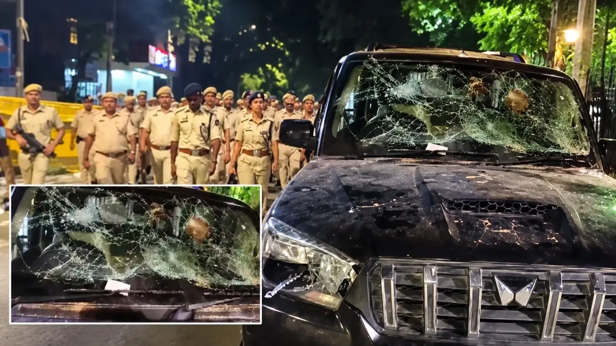 Clash at Delhi University North Campus Ahead of DUSU Polls Leaves Two Students Injured; Police Conduct Flag March Clash at Delhi University North Campus Ahead of DUSU Polls Leaves Two Students Injured; Police Conduct Flag March