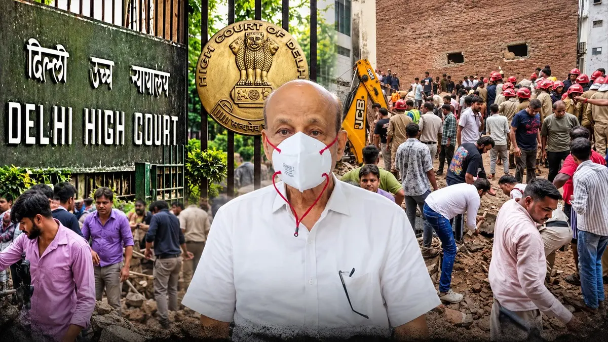 Delhi Building Collapse: 7 मौतों के बाद मालिक और पत्नी जेल में, बेटा पुलिस रिमांड पर, HC बोला- MCD भी जिम्मेदार; जानें अब तक के बड़े अपडेट्स Delhi Building Collapse