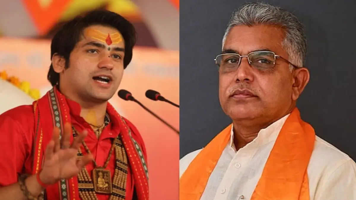 धीरेंद्र शास्त्री के 'नॉनवेज' वाले बयान पर गहराया विवाद, कांग्रेस ने दर्ज कराई शिकायत; दिलीप घोष बोले- बंगाल में खान-पान पर कोई रोक नहीं Dhirendra Shastri Dilip Ghosh
