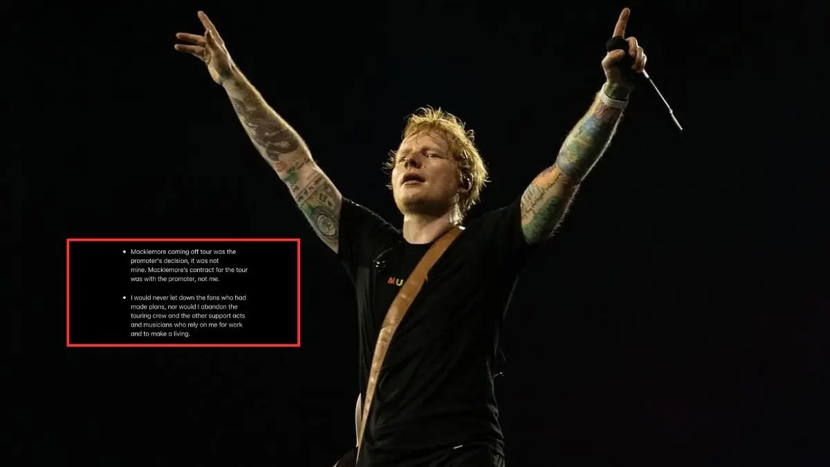Ed Sheeran Addresses Macklemore's Controversial Exit, Clarifies 'Promoter’s Decided' To Remove Rapper Ed Sheeran Addressess Macklemore's Controversial Exit